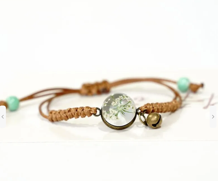 Flower Alloy Handmade Women's Bracelets-turquoise