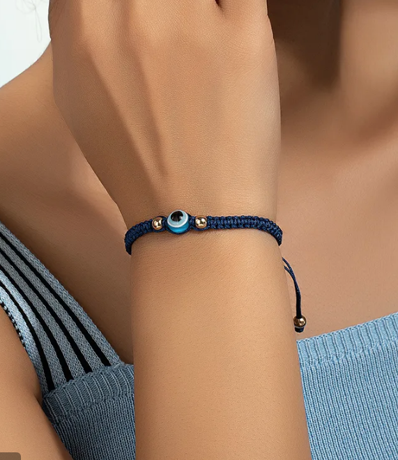 Round Eye Rope Beaded Knitting Bracelets
