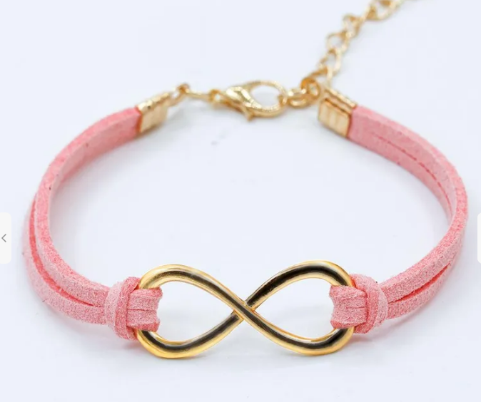 Alloy Plating Bracelets infinity - pink