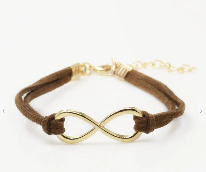 Alloy Plating Bracelets infinity - brown
