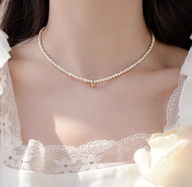Artificial Pearl Alloy Women's Necklace - P
