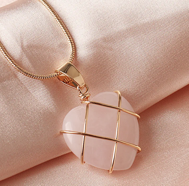 Sweet Heart Shape Alloy Plating Women's Pendant Necklace - pink
