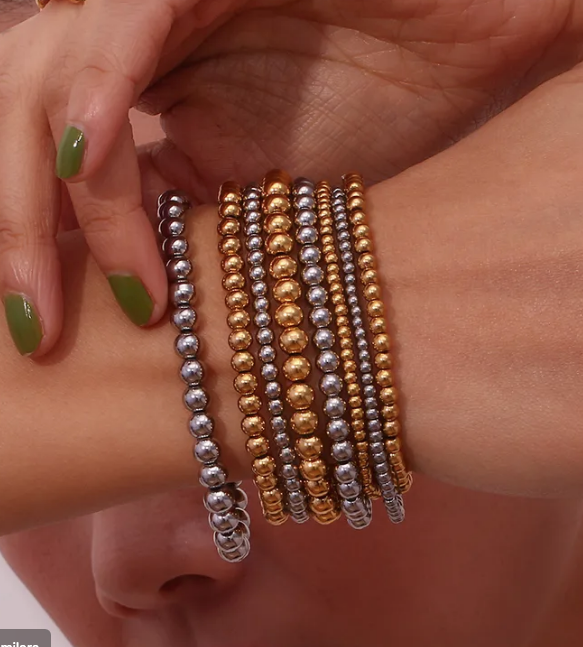 304 Stainless Steel 18K Gold Plated Bracelet In Bulk