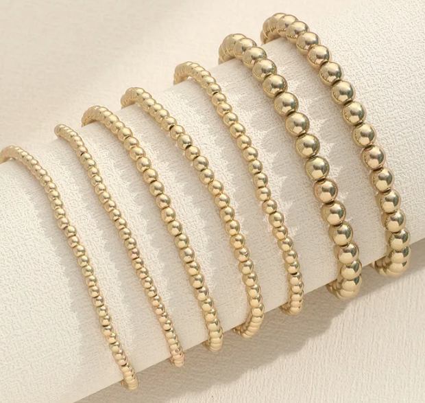 Gold Beaded Women's Bracelets